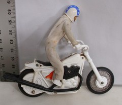 IDEAL EVEL KNIEVEL GYRO STUNT CYCLE TOY SET WITH FIGURE 1974 WORKS