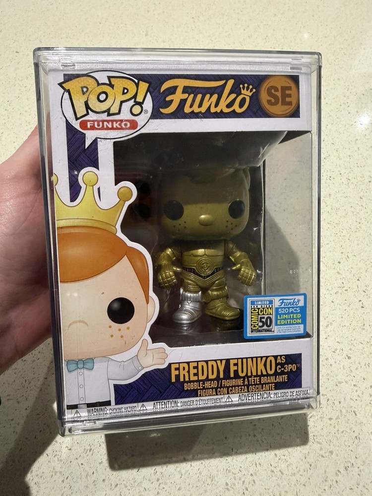 Freddy Funko as C-3PO LE 520 SDCC 2019 with Hard Protector