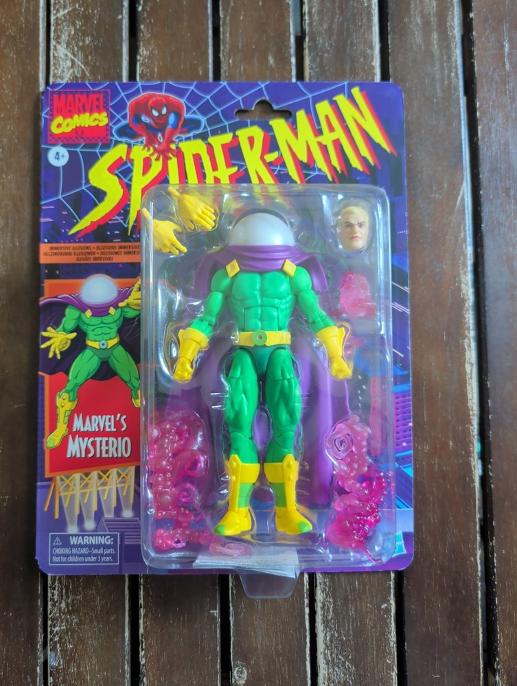 Marvel Legends Series Marvel Mysterio, Retro Spider-Man Collectible 6-Inch Mint