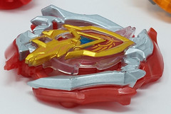 Beyblade B-105 Achilles Burst Auth. w/ QR Code Tomy Hasbro red silver gold