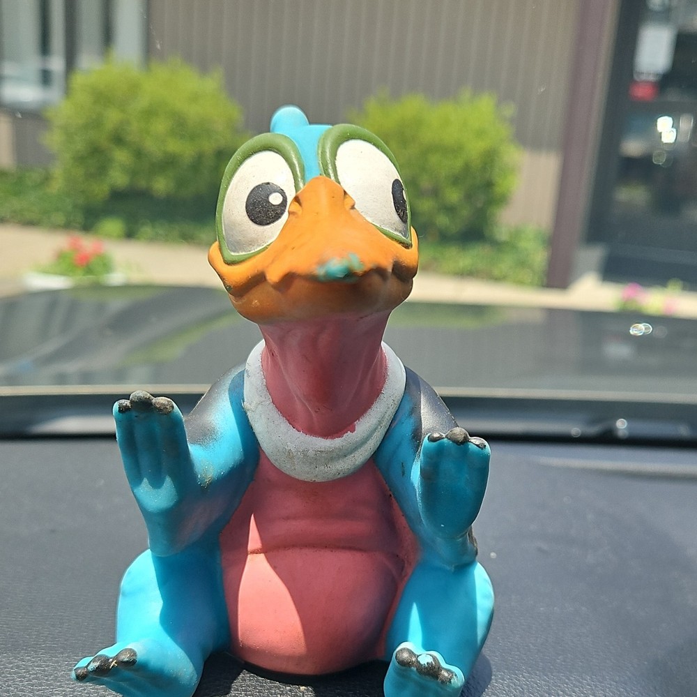 Blue Pink Dinosaur Action Figure Plastic Cartoon Reptile Toy Large Eyes