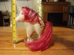 Vintage Hasbro 1983 My Little Pony Moondancer Unicorn Pink And White With Stars