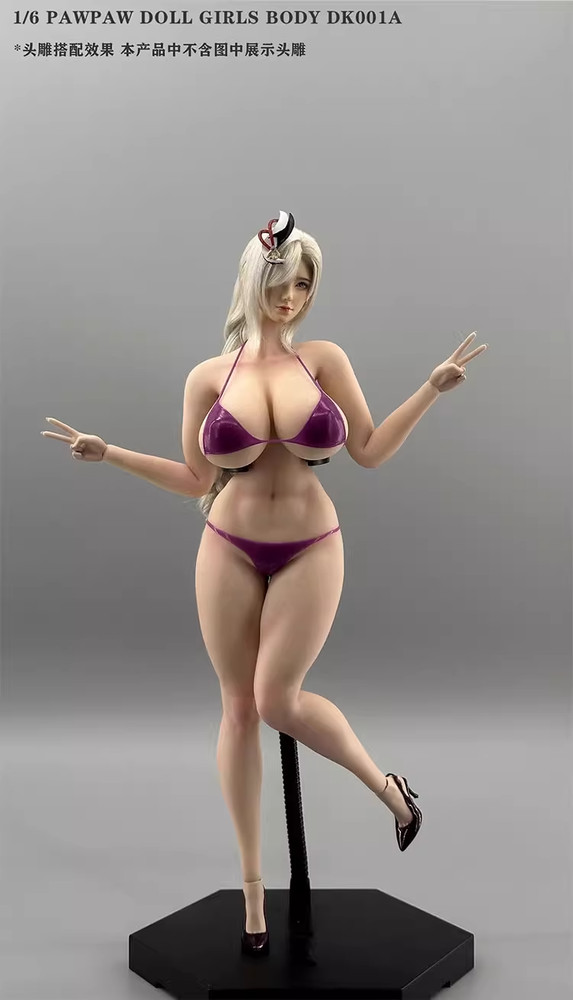 PawPaw Doll DK001A 1/6 Female Action Figure Body Powder White No Head InStock