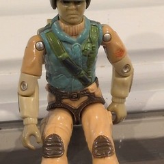 Tan/Green/Black Military & Adventure Action Figure – Articulated, Plastic