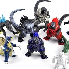 Godzilla Legacy Monster 10 Pieces Set, Multicolour, 3-7Cm, PVC Action Figures