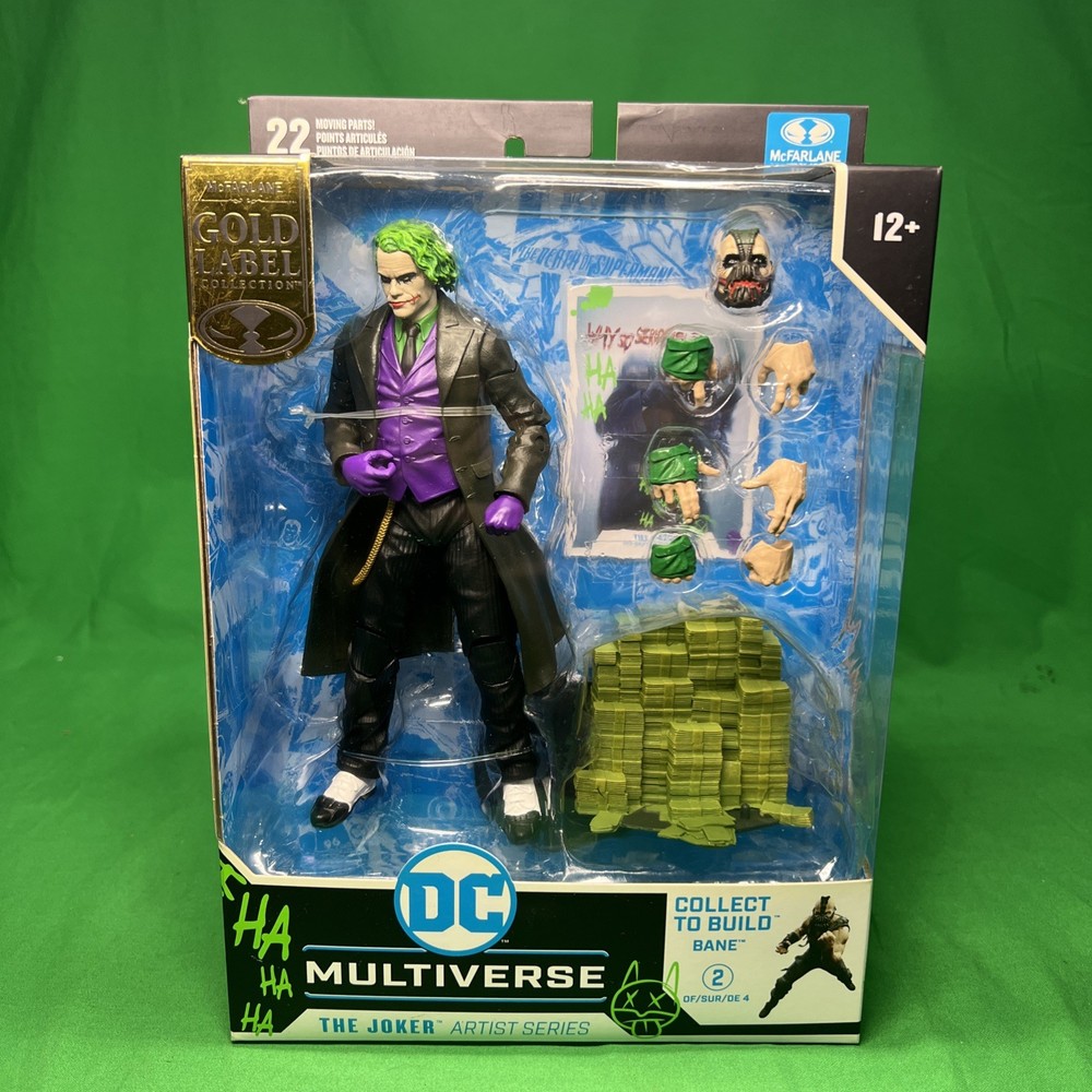 McFarlane Toys DC Multiverse The Joker Dark Knight Artist Series Gold Label NEW