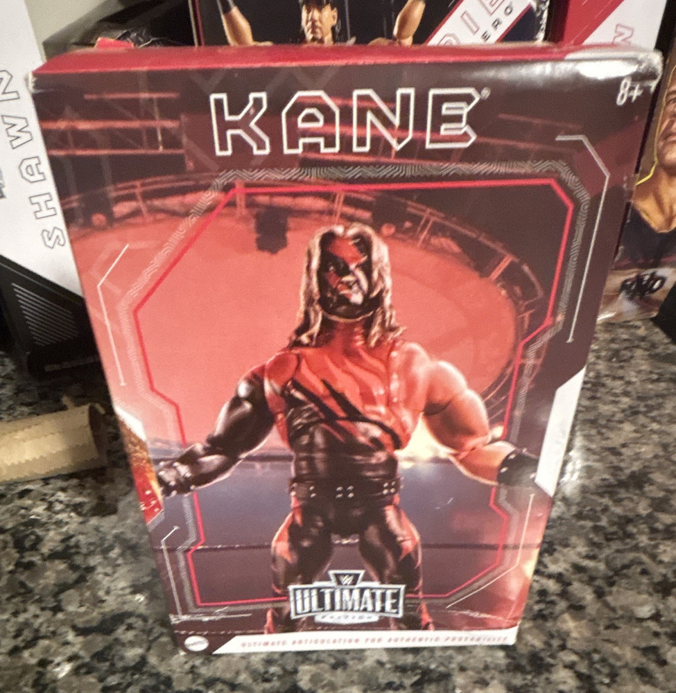 WWE Wrestling Ultimate Edition Kane Action Figure Ages 8+ Red Black White