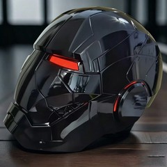 AUTOKING Iron Man MK5 1:1 Helmet Black Mask Cosplay Full Wearable Voice-control