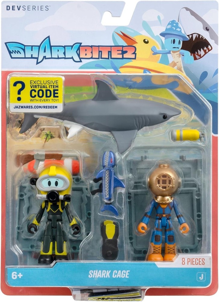 DEVSERIES Shark Bite 2 Game Pack w/Exclusive Virtual Code Shark Cage Diver – NEW