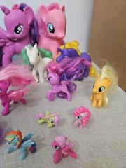 My Little Ponies & Reg Ponies Toys Figures Multicolor Lot Various Sizes Pony