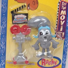 Rocky and Bullwinkle Micro Bend-Ems Boris & Rocky Toy Figure Lot Just Toys 2000