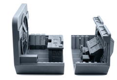 Sci Fi Control Booth Diorama Backdrop 1:12 1:18 32mm 3D Printed Display Base