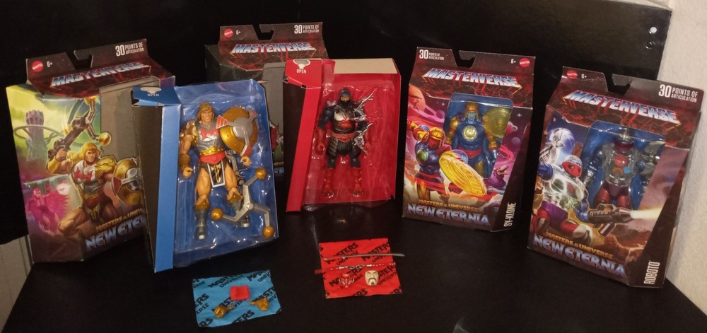 MASTERS UNIVERSE MASTERVERSE SY-KLONE ROBOTO NINJOR NEW ETERNIA SET LOT