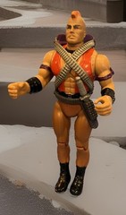 Coleco 1986 Mad Dog Rambo Force of Freedom Figure Complete & Works( T 25 )