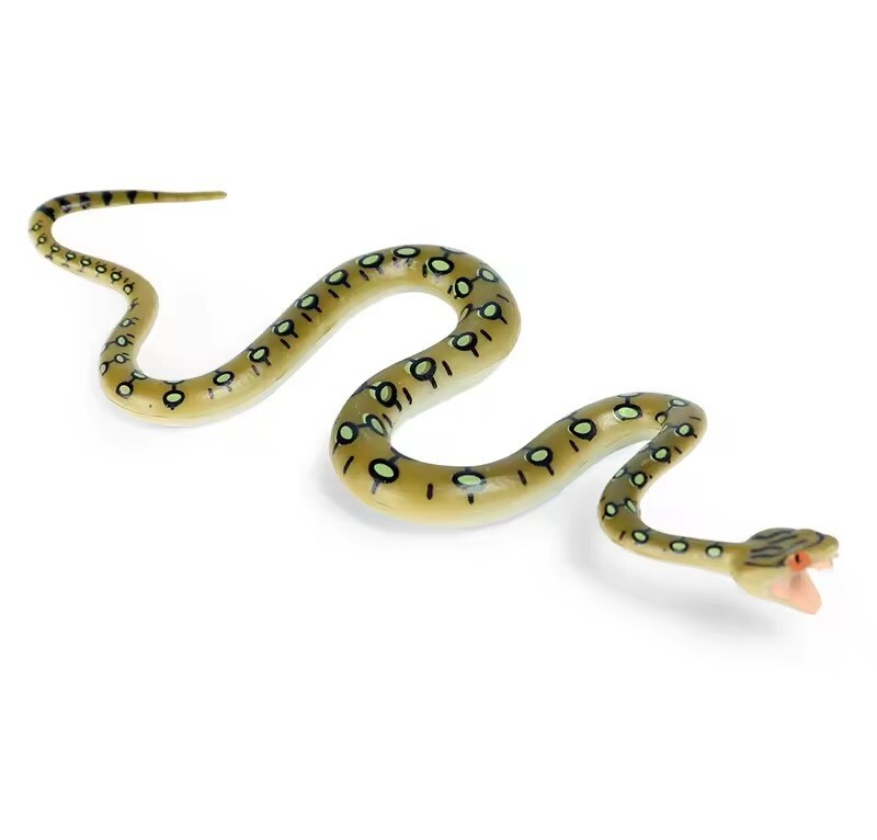 Burmese Python Snake Toy Action Figure Small Animal Figurine Doll Gift for Kids
