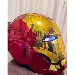 US!!! 2024 Iron Man MK5 1:1 Helmet Wearable Voice-control Mask Cosplay Gold Gift