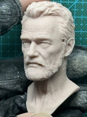 Unpainted 1/6 Bryan Cranston Male Head Carved Model Fit 12” Action Figure