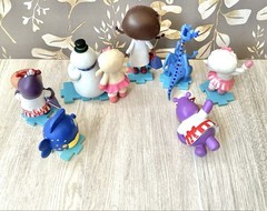 Doc McStuffins PVC Lot Of 8 Figures Puzzle Bases Cake Topper Toys Disney Store