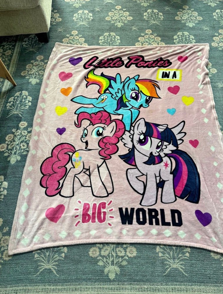 My Little Pony ‘Little Ponies in a Big World’ Micro Plush Throw Blanket