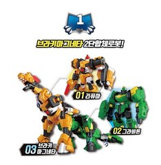Miniforce Super Dino Power 2 BRACHY MAGNETAR Dinosaurs Transformer 2-Robots Toy
