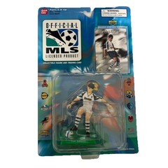 Lot of 10 Bandai Soccer 1996 Action Figures with Player Card Soccer Players New