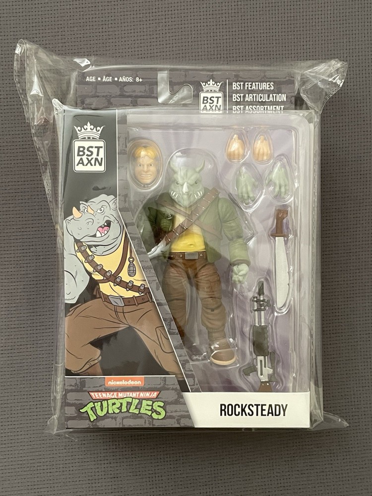 New The Loyal Subjects Los Angeles TMNT Rocksteady Action Figure Retro RARE
