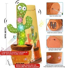Lights and Sounds Dancing Cactus Toy – Toddler-Friendly Gift for All Occasions