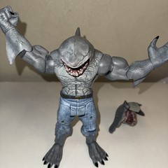DC Multiverse King Shark Build A Figure BAF CNC 100% Complete with Hammerhead 9″