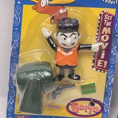 Rocky and Bullwinkle Micro Bend-Ems Boris & Rocky Toy Figure Lot Just Toys 2000