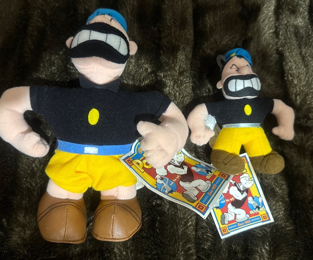 Popeye Brutus 8″ Limited Edition WITH DEFECTS PLUS Popeye Keychain NWT
