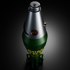 Custom 3D Printed 60mm M49A1 Mortar Shell – WW2 Replica Prop 1:1 (Painted)