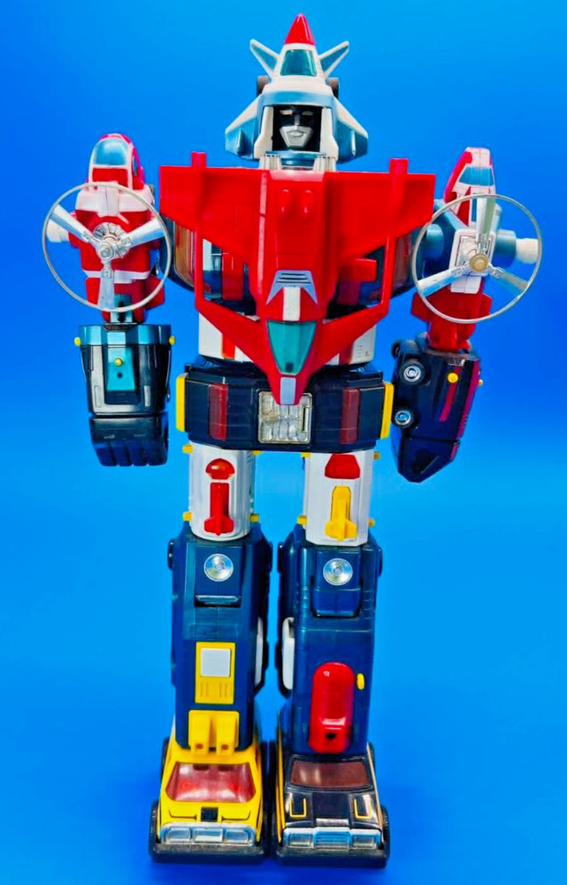 Popy Armored Fleet Dairugger XV Vintage Combining Robot Toy Die-cast Japan 1980s