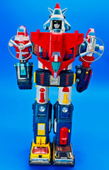 Popy Armored Fleet Dairugger XV Vintage Combining Robot Toy Die-cast Japan 1980s