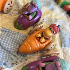 Vintage McDonald’s Jim Henson Fraggle Rock Vegetable Cars Lot Of 7 Toys 80’s