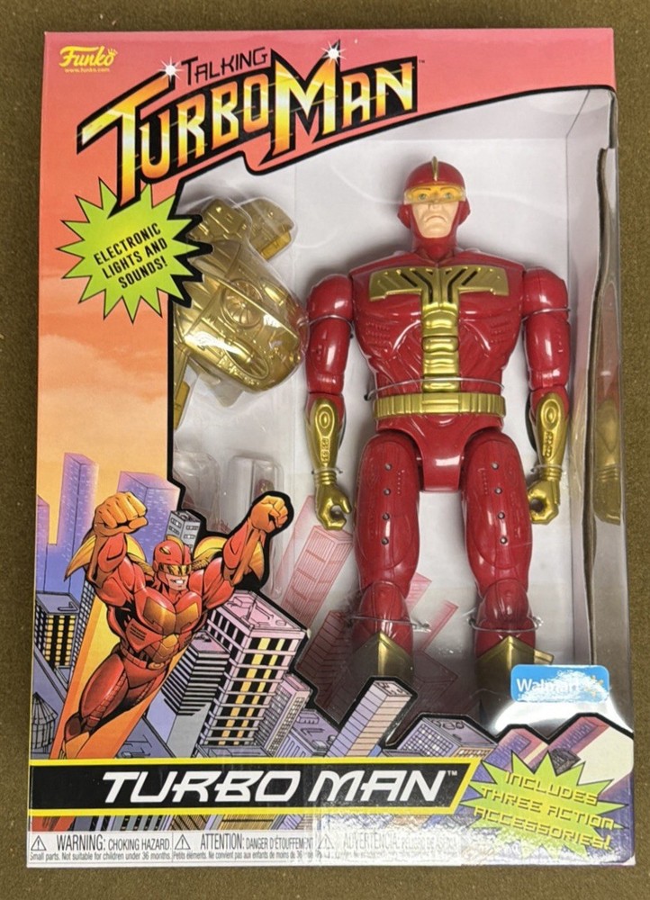 Funko Talking Turbo Man Walmart Exclusive 13.5 Inch Action Figure NEW SEALED
