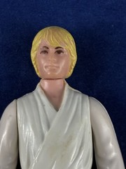 1977 Kenner LUKE SKYWALKER Farmboy – HK COO 3 Line Yellow Hair Repro Lightsaber