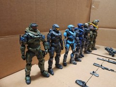 MCFARLANE TOYS Halo Reach Noble Team Action Figures All Six Complete