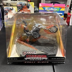 Ghost Rider Titanium Series Figure with Display Stand has been out of box rough