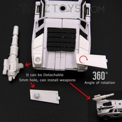 Universal Tail Spoiler Upgrade Kit For Kingdom Sideswipe / Red Alert – New Ver