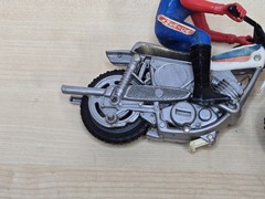 Ideal Team America Super Stunt Motorcycle Bike w/ Rider & Gyro Launcher 1980 Vtg