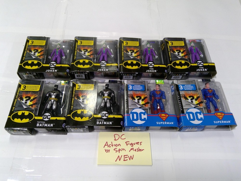 DC Comics Batman Joker Superman Figure Set 10pc Spin Master Boxed Toy New Multi