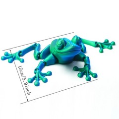 6.69inch 3D Printed Frog Model,Articulated Animals Figure,Fidget Toys Home Decor