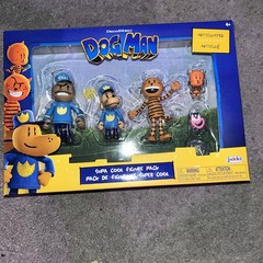 Dog Man 5-Pack Figures Petey Lil Petey Chief Flippy Jakks Pacific DreamWorks