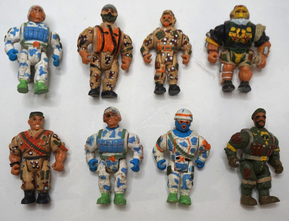 VINTAGE MILITARY MUSCLE MEN LOT SAN FRANCISCO TOYMAKERS MINI ACTION FIGURES