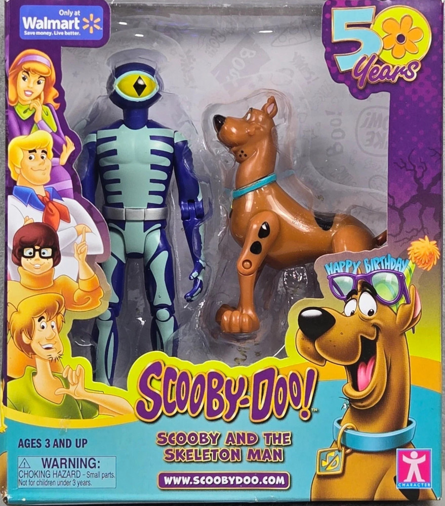 Scooby-Doo! 50 Years Scooby Doo & Skeleton Man Figure Toy RARE BRAND NEW SEALED