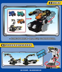 Dino Core 8 Figures Set Ultra D-Saber Mammoth Cerato Tri PLESIO Dimetrodon Robot