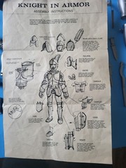 1968 Vintage Marx Sir Stuart Silver Knight Action Figure + Manuel