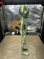 Area 51 Green Alien Action Figure 7” Tall Bronze Silk Version!