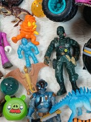Mixed Boys Lot of Vintage and Modern Toys and Action Figures 50+ Pieces Extras