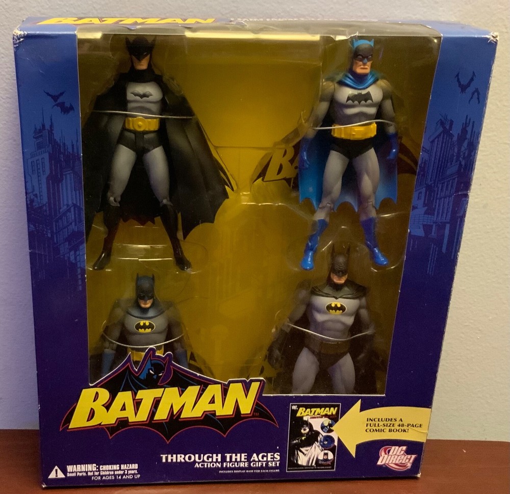 Sealed 2007 Batman Through the Ages 6” GIFT SET 4-Pk Alex Ross Comic DC Direct